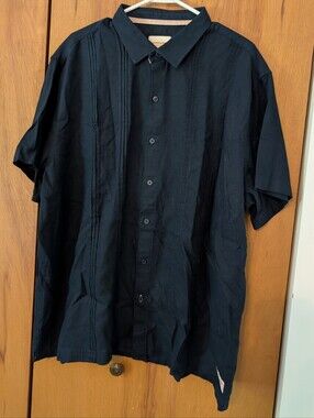 Scotch & Soda Men's Short-Sleeve Button-Down Shirt Navy XXL